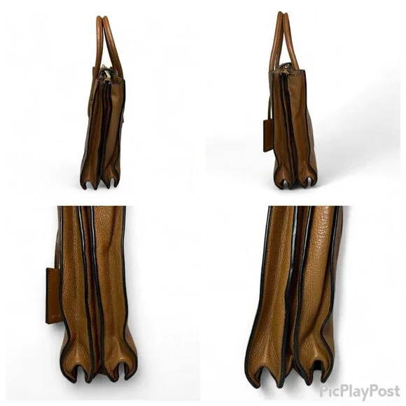 Miu Miu Madras Brown Leather 2 Way Tote - Picture 14 of 16